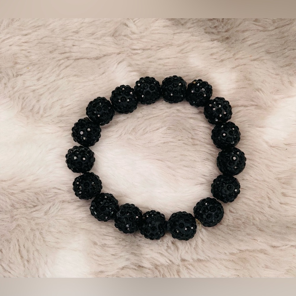 Chic Black Beaded Bracelet
